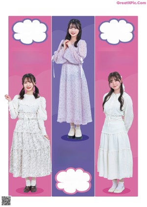 A magazine page with a picture of two girls posing for a picture.