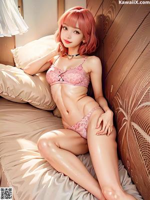 A woman in a black and white outfit leaning against a wall.